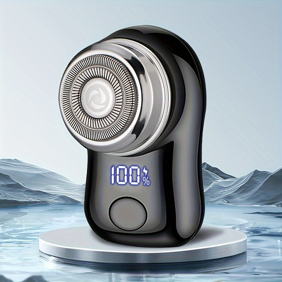 Men's electric shaver, USB charging, digital display function, compact and portable, suitable for business trips, a holiday gift for men