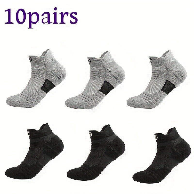 Pack of 7, Pack of 6, Pack of 5 Running Marathon Compression Socks Outdoor Fitness Sports Socks Adult Towel Bottom Breathable Sweat Absorbing Short Socks