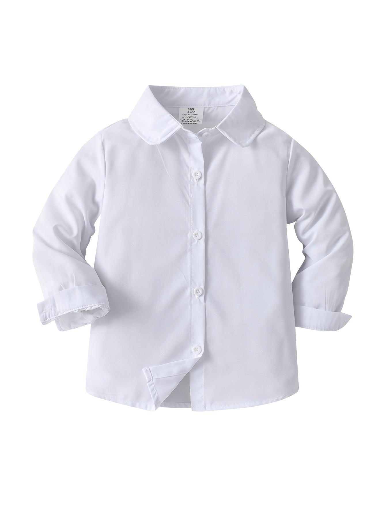 Girls/boys Solid Long Sleeve Shirt Formal Shirt For Party Gift Christmas
