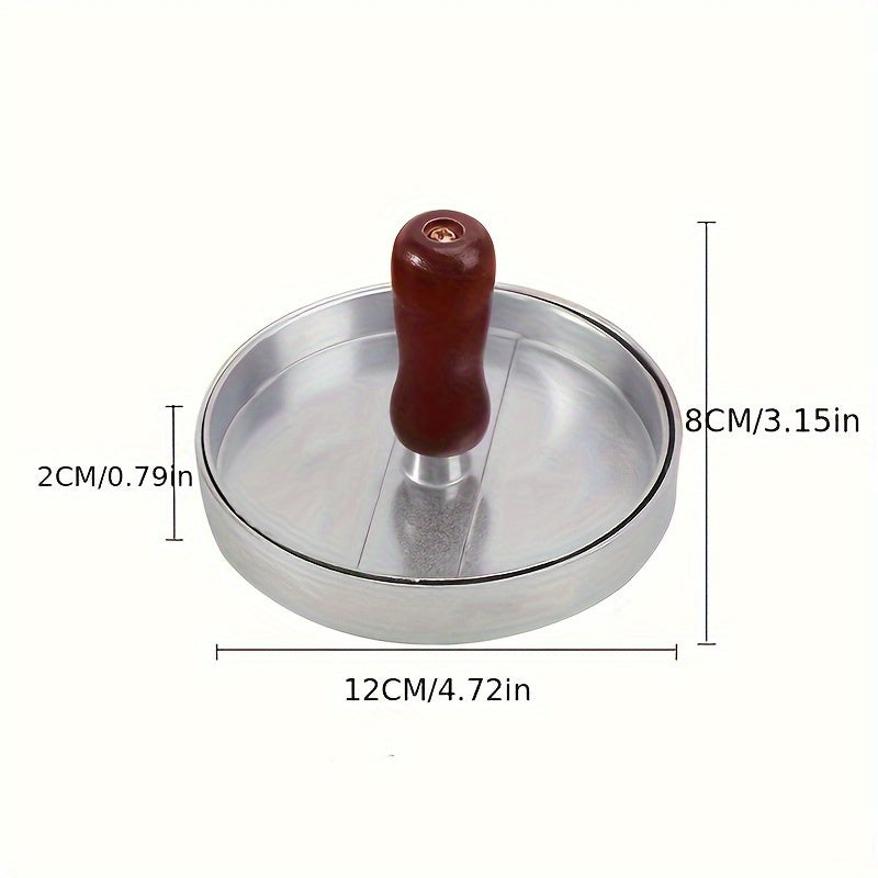 1pc Non-Stick Burger Press – Stainless Steel Meat Muffin Press for Perfectly Cooked Burgers, Cheese, and Vegetables | Durable BBQ Grill Tool for Grilling Baking Pan and Outdoor Cooking, Grilling Accessories for Outdoor Grill