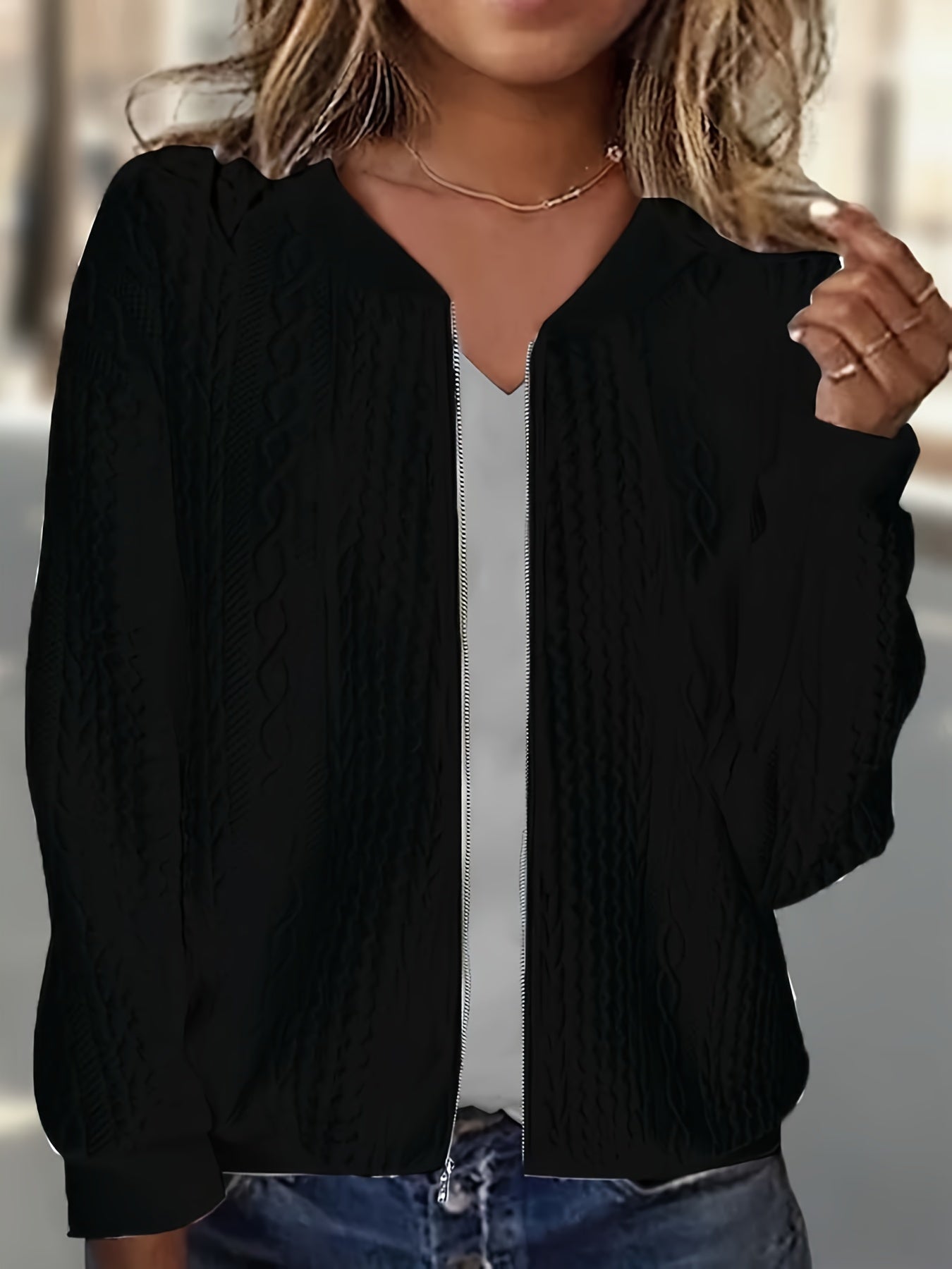 Plus Size - Women'S Plus Size Baseball Jacket - Full-Zip Front Closure, Soft Pink Outerwear for Fall/Winter, Casual Outerwear for Everyday & Formal Events, Fall Fashion, Relaxed Fit, Quality Stitching, Fashion Lovers