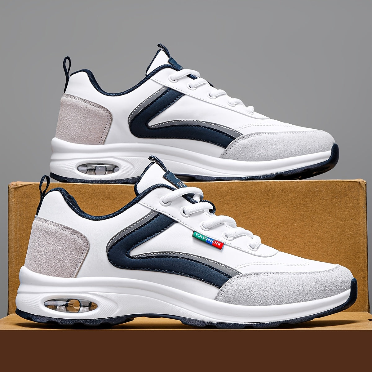 Men's Low-Top Sneakers - Upper & Rubber Sole, Black/White/Grey/Beige/Green ccent Traction Tread - -Season Casual & Sneakers for Gym,, Casual ttire - Lace-Up Round Toe Comfortable Urban Shoes, Shoes For Men, Sports Shoes For Men, Casual Shoes For Men, Walk