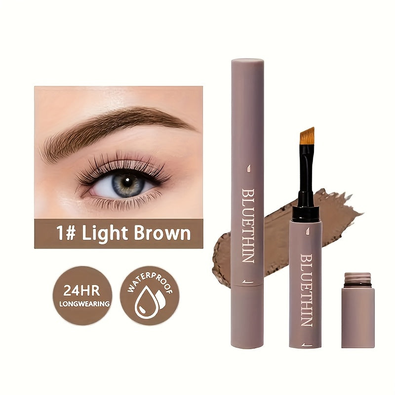 Double-ended Eyebrow Cream, Waterproof And Sweat Proof, Smudge Proof, Long Lasting Makeup Without Separation, Eyebrow Pencil With Matching Brush Eyebrow Pomade