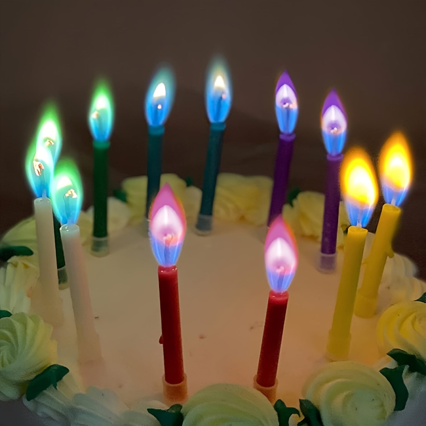 Colorflame Birthday Candles And Holders - Vibrant Colors for Birthday, Anniversary, Wedding, Cake, And Party Celebrations