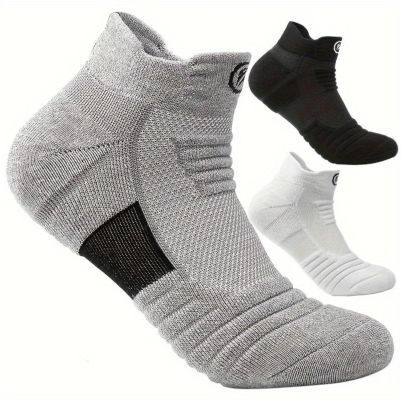 Pack of 7, Pack of 6, Pack of 5 Running Marathon Compression Socks Outdoor Fitness Sports Socks Adult Towel Bottom Breathable Sweat Absorbing Short Socks