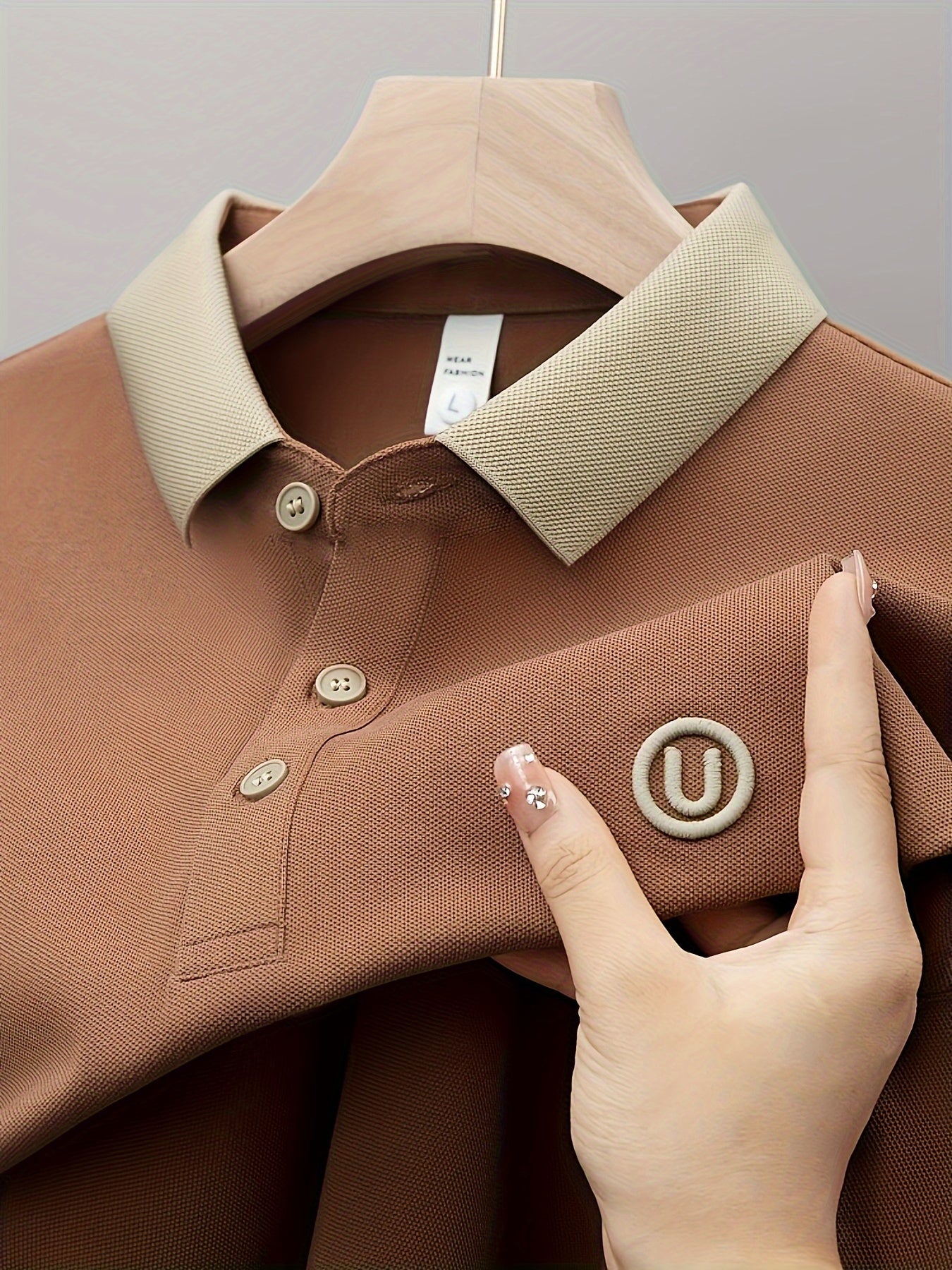 New Men'S Short Sleeved Polo Shirt with High-End Embroidered Summer Solid Color Shirt, T-Shirt, Half Sleeve, Versatile Men'S Clothing