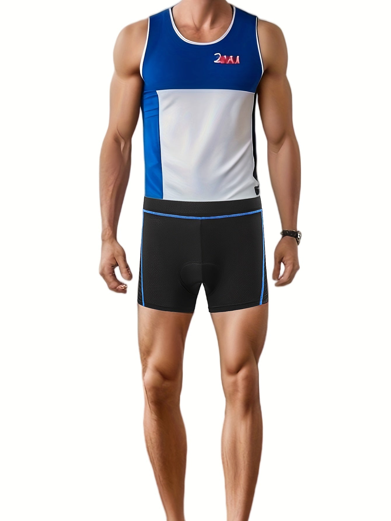 Men's Bicycle Riding Shorts with Shock Absorption - Compression Fit Cycling Pants, Elastic Waistband, All-Season Mountain & Road Bike Shorts for Men - Non-Transparent Athletic Bike Shorts