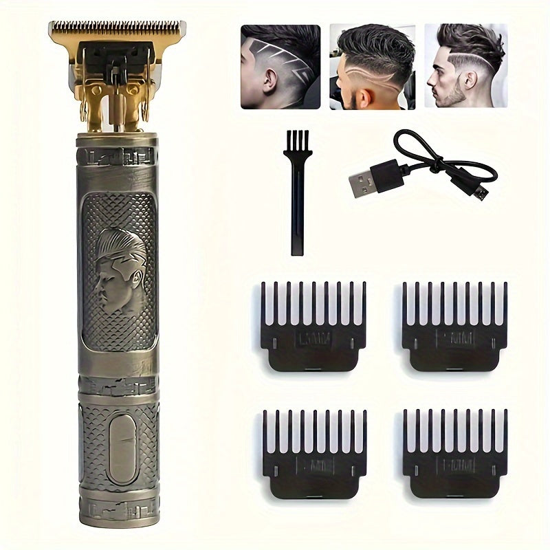 Hair Clippers Beard Trimmer for Men, Electric Cordless Clippers with LCD Screen, Precise T-Blade Trimmer USB Rechargeable Grooming Kit, Electric Shaver Hair Clipper with Guide Comb, Beard Trimming, Personal Grooming, Ergonomic Handle, Modern Shaver, Smoot