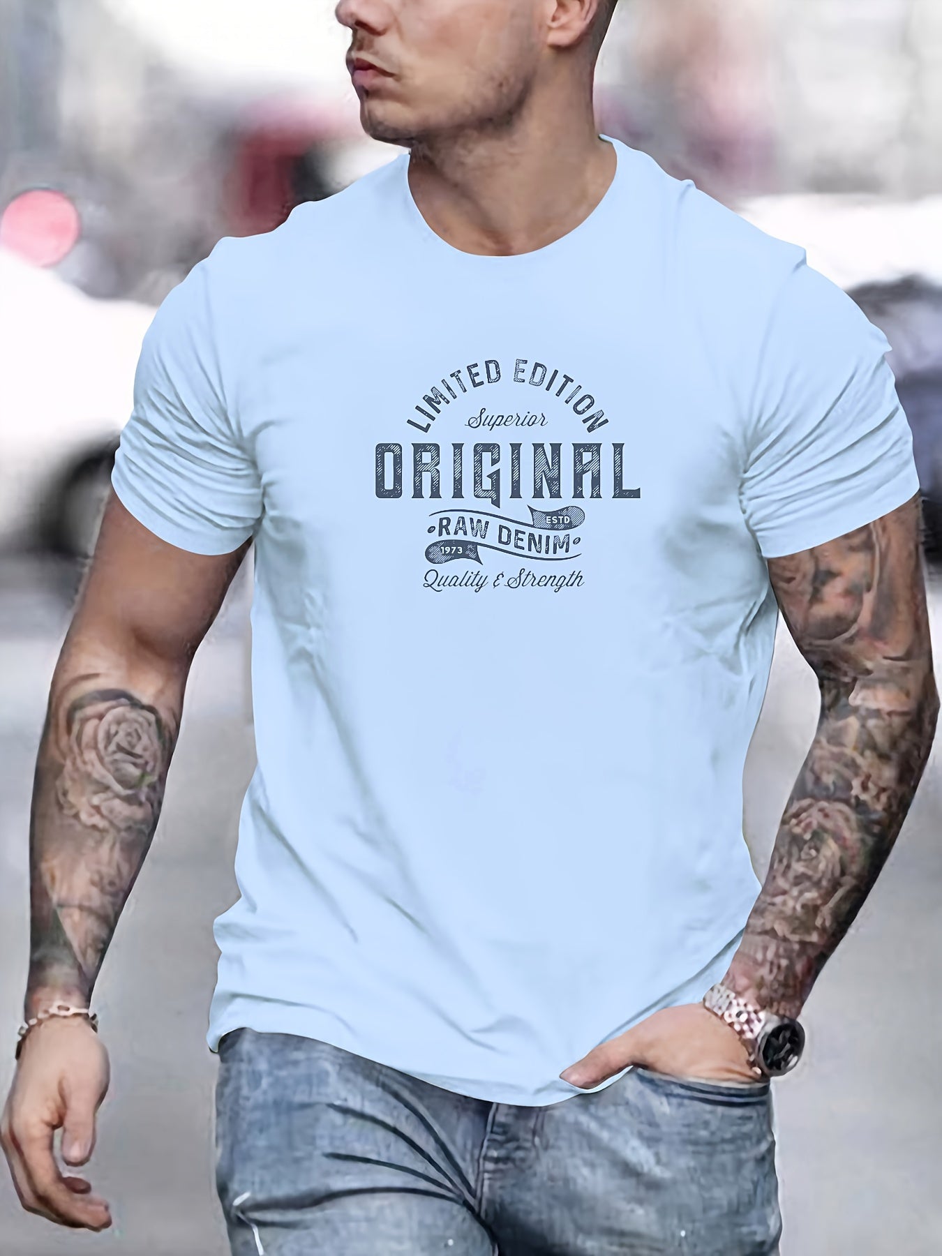 Men'S ORIGINAL Graphic T-Shirt - Lightweight Summer Tee with Bold Lettering, Regular Fit Casual Shirt for Everyday & Formal Outfits - Breathable Everyday Essential, Versatile Clothing, Modern Look, Comfortable Material, Short Sleeve Top, Young Adults