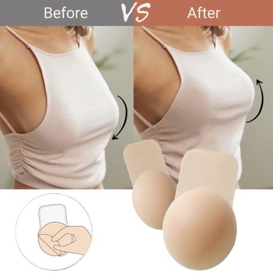 Reusable Lifting Nipple Covers: Strapless, Invisible, Self-Adhesive Breast Pasties for Women's Lingerie - Elevate Your Chest Line with Elegance