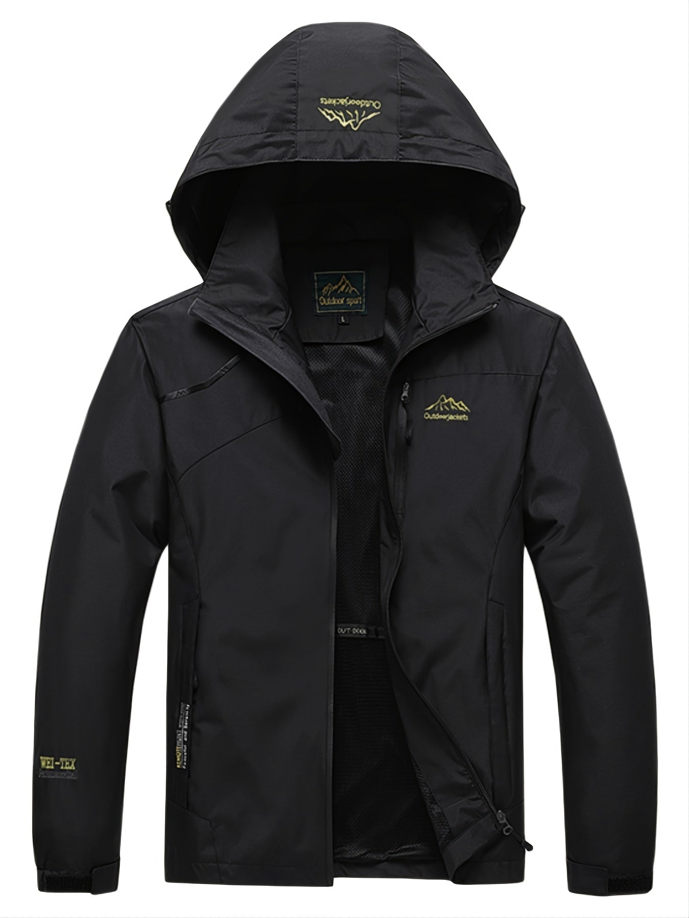 Men'S Rain Jacket, Lightweight Windbreaker with Hood for Hiking Travel Outdoor