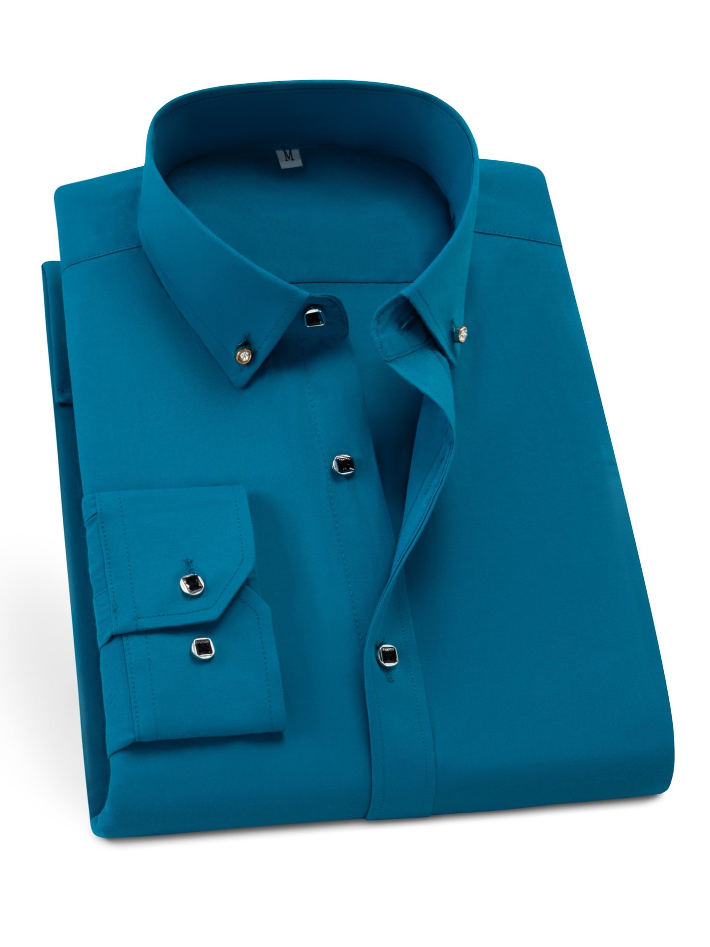 Men's Classic Solid Color Short Sleeve Button-Up Shirt - Breathable Non-Stretch Fabric, Regular Fit Lapel Collar for Business Casual, Office & Formal Events - All-Season Versatile Top, Business Casual Attire | Classic Buttonup Shirt | Polished Appearance