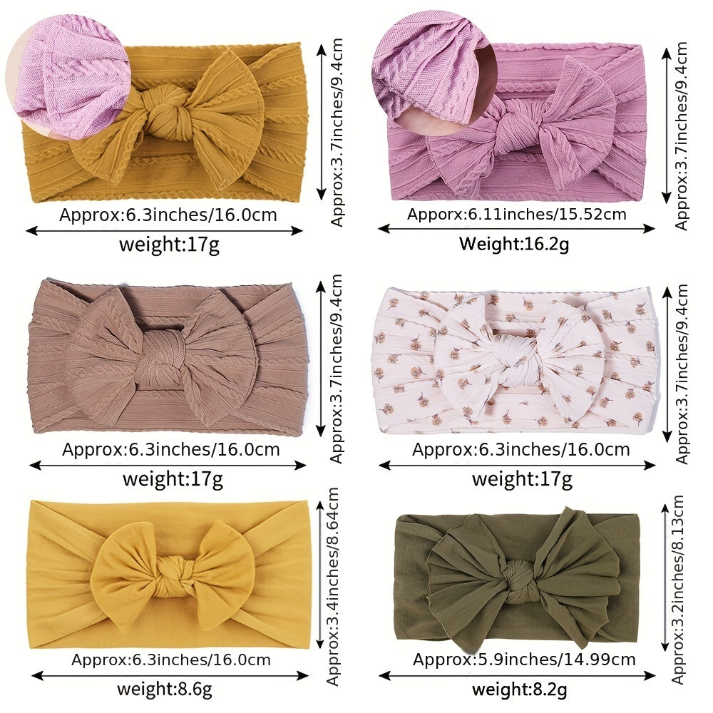 3 Pack Solid Color Baby Hair Band Stretch Bandanas
