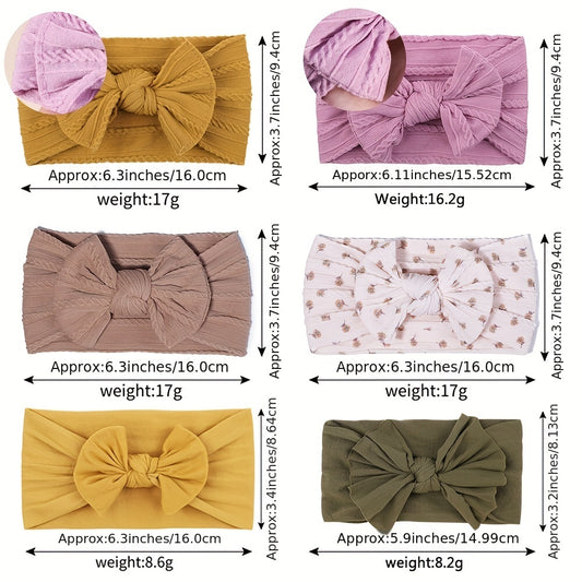 3 Pack Solid Color Baby Hair Band Stretch Bandanas