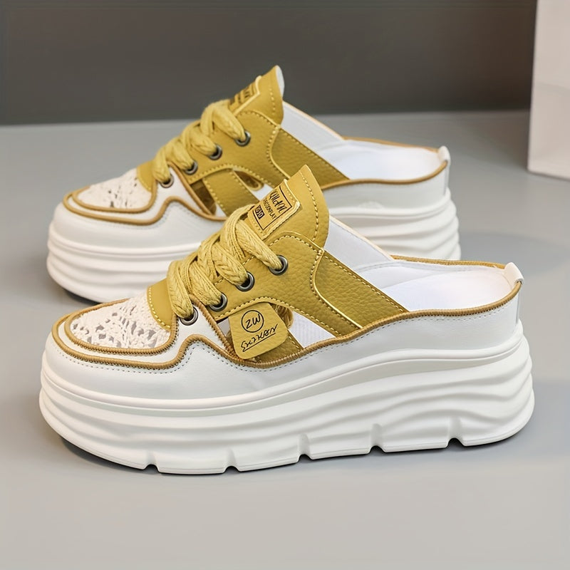 New Women's Shoes 2023 Summer Hollow Thick Sole Height-Increasing Outdoor Casual Sports Fashion