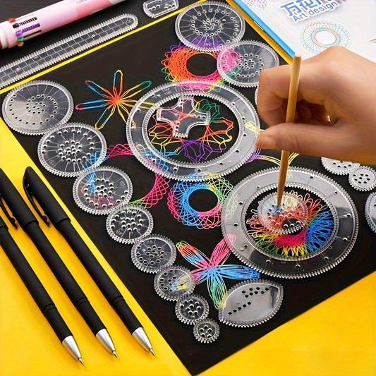 Educational Kaleidoscope Toy, Variety Magic Set, Student Stationery Magic Ruler, Birthday Gift, Christmas Gift, Reward Gift 22pcs Easter Gift -winter, new year