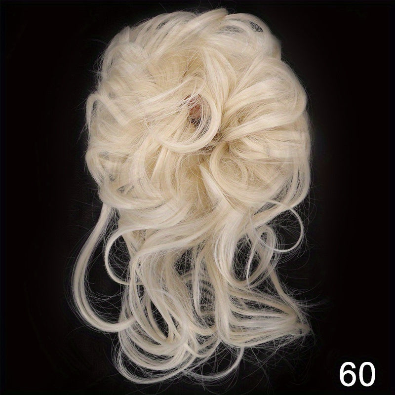 Synthetic Hair Bun Scrunchie Messy Dragon Beard Scrunchie Curly Wavy Hair Extensions With Elastic Bands For Women