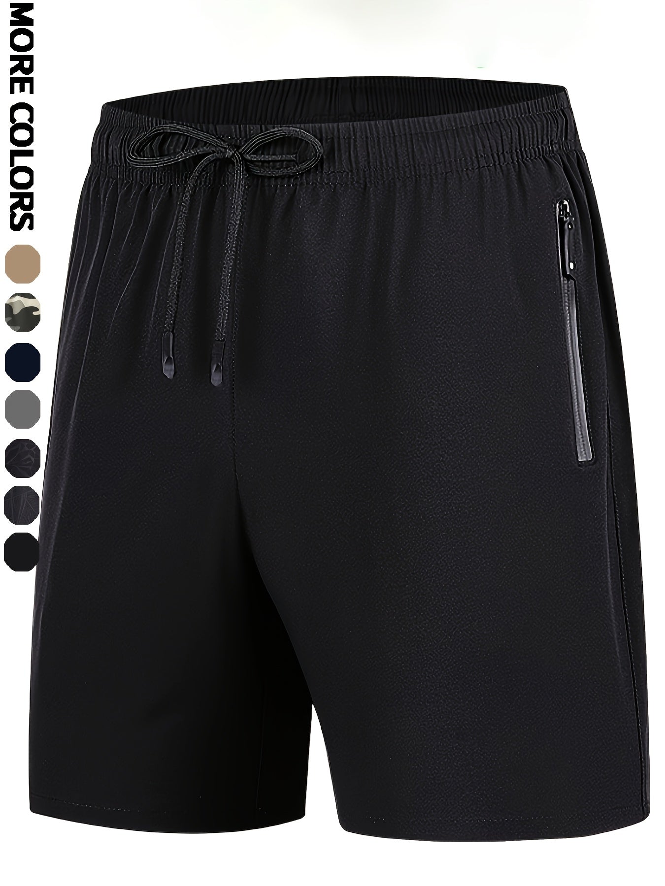 Men'S Camo Pattern Quick-Dry Athletic Shorts - Breathable, Elastic Waistband with Drawstring, Zippered Pockets for Running, Gym, Cycling & Hiking, Hiking Apparel | Camouflage Shorts | Zippered Pockets