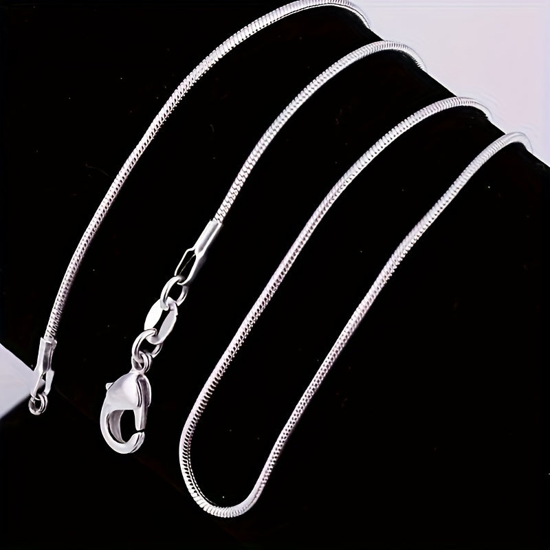 5pcs/1pc Golden Snake Chain Necklace - Fashionable Wedding & Party Jewelry, Exquisite Copper Design with Charms, Sizes 16/18/20/22/24/26/28/30