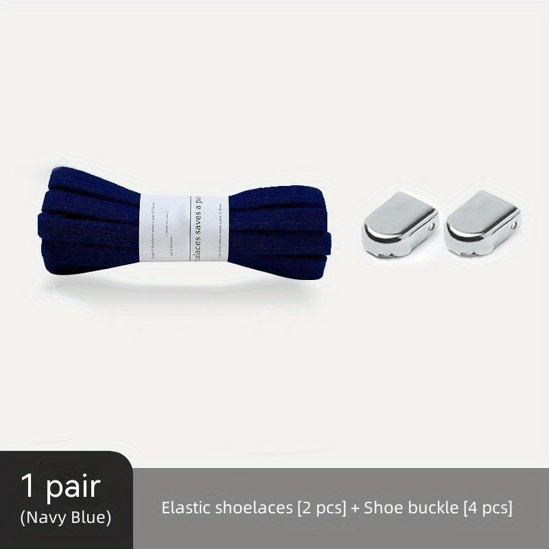 Easy-Clip No-Tie Elastic Shoelaces for Youngsters & Adults - 8mm Wide, Durable Spandex Material