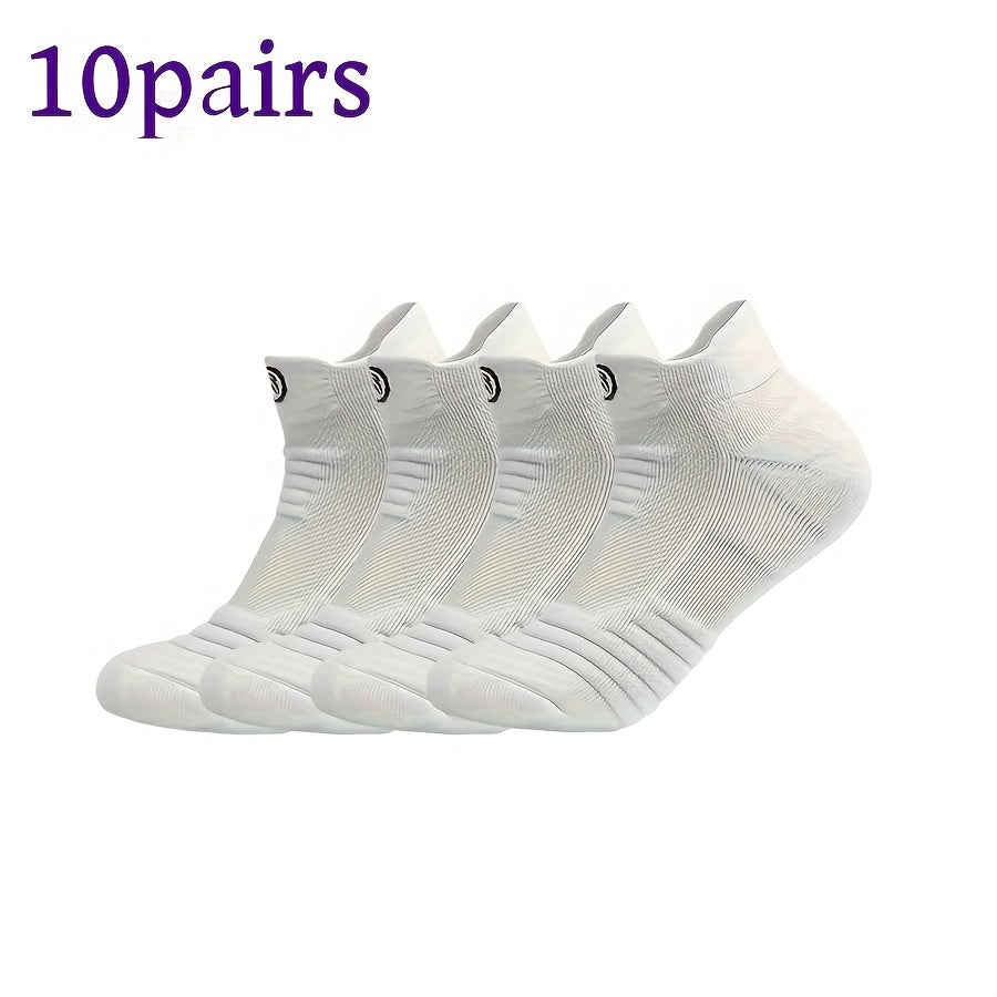 Pack of 7, Pack of 6, Pack of 5 Running Marathon Compression Socks Outdoor Fitness Sports Socks Adult Towel Bottom Breathable Sweat Absorbing Short Socks