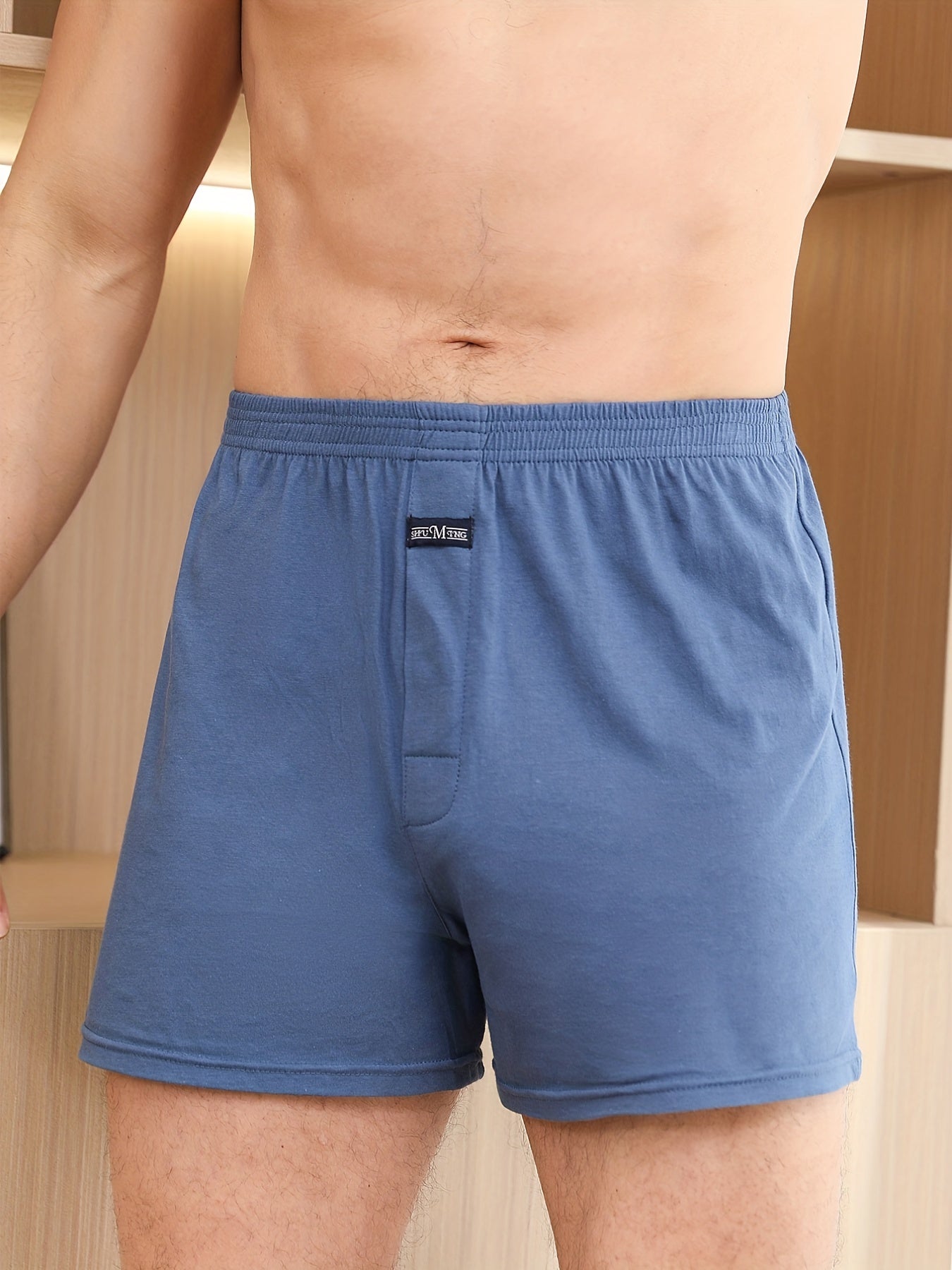 Men's Pure Cotton Arrow Pants Loose Underwear Pajama Pants Home Pants High Waist Deep Crotch