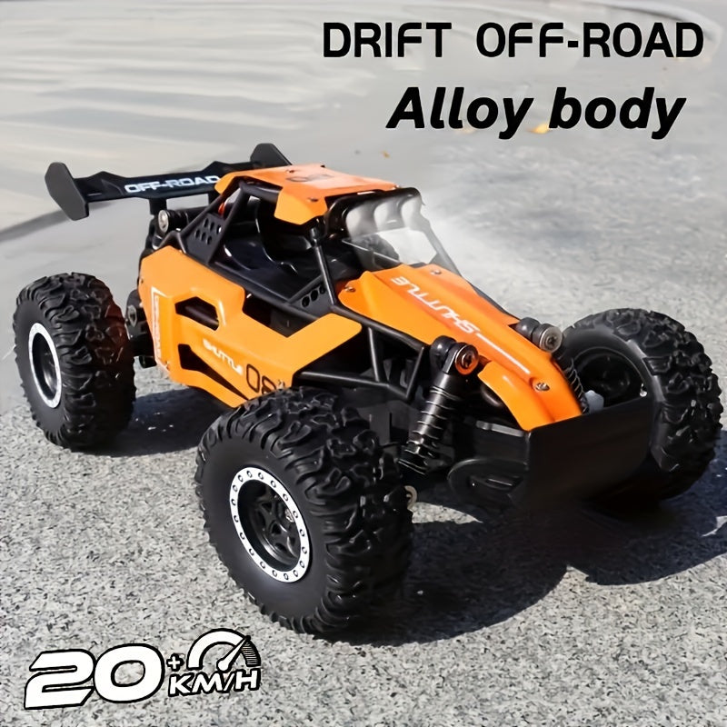 1:16 Scale High-Speed Off-Road 2.4G Remote Control Car - 20KM/H Drifting, Anti-Collision Settings, Large Rubber Tires, USB Rechargeable, Black/Blue/Orange - Perfect for Christmas, Halloween, Thanksgiving Gifts, Remote Control Car, Outdoor Play, Durable Pl