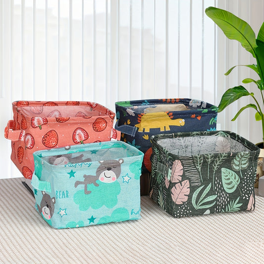 Organize Your Home with this Adorable Cartoon Toy Storage Basket - Perfect for Cosmetics and Small Items! Christmas, Halloween, Thanksgiving Day Gift Easter Gift