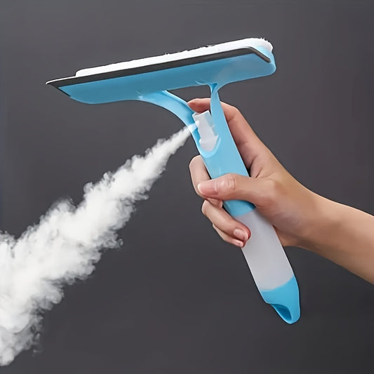 1pc set of household multi-functional glass cleaning artifact, double-sided brushing and scraping mirror, three-in-one glass scraper with watering can