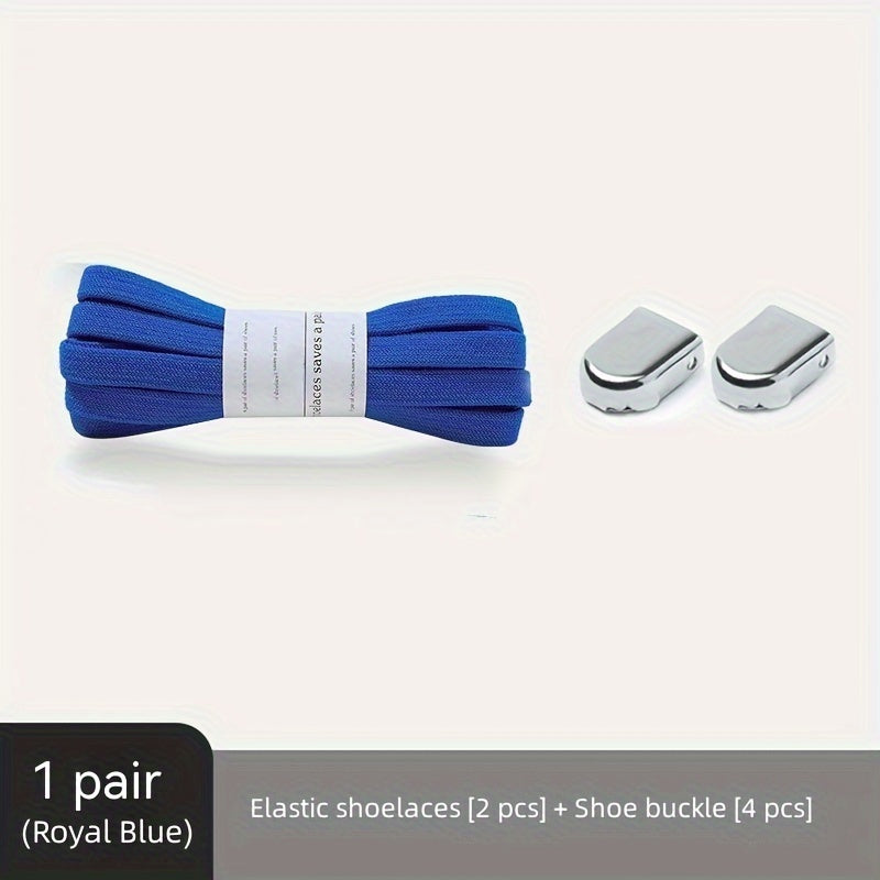 Easy-Clip No-Tie Elastic Shoelaces for Youngsters & Adults - 8mm Wide, Durable Spandex Material