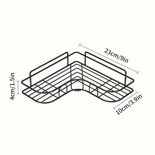 Corner Shower Rack - Rust-Resistant, Wall-Mounted Bathroom Storage Shelf, Suitable For Storing Shampoo, Toner, And Cosmetics.