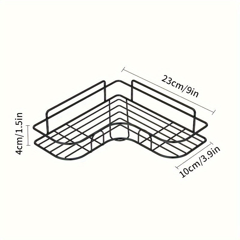 Corner Shower Rack - Rust-Resistant, Wall-Mounted Bathroom Storage Shelf, Suitable For Storing Shampoo, Toner, And Cosmetics.