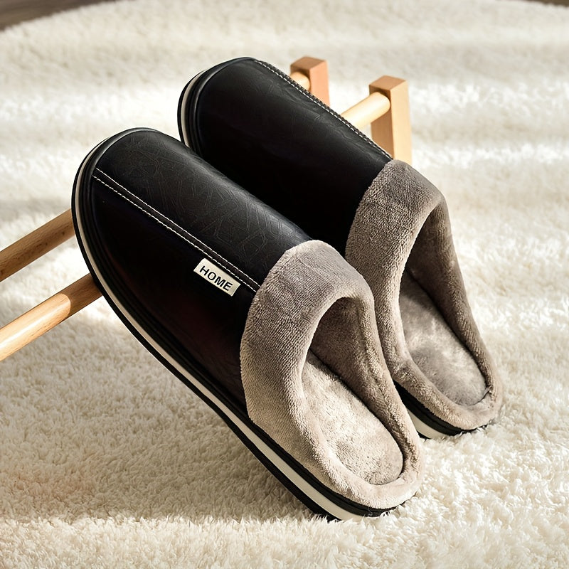 Pmoiste Plus Size High Quality Home Slippers Soft Cozy House Slippers Slip-on Shoes Indoor for Men Winter ShoesSuitable for men & women