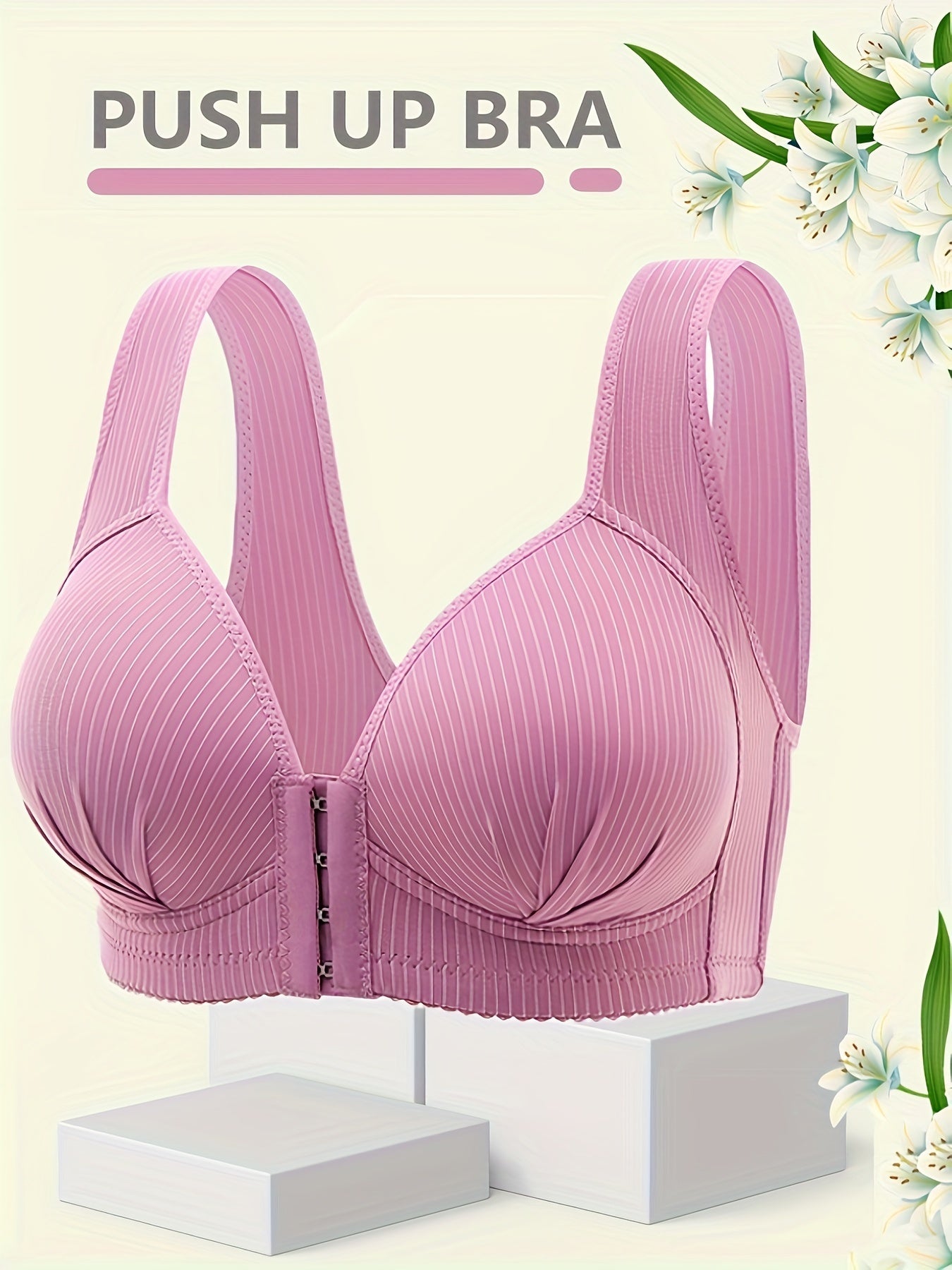 Seamless Gathering Nursing Bra Women'S Front Buckle No Steel Ring Lingerie Vest Solid Adjustment Breastfeeding Bra Underwear