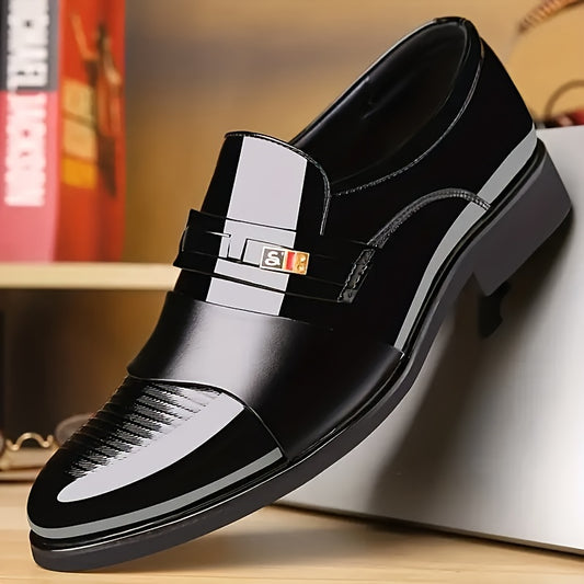 Men's Pointed Dress Shoes, Comfortable Non-slip Formal Shoes, Assorted Colors