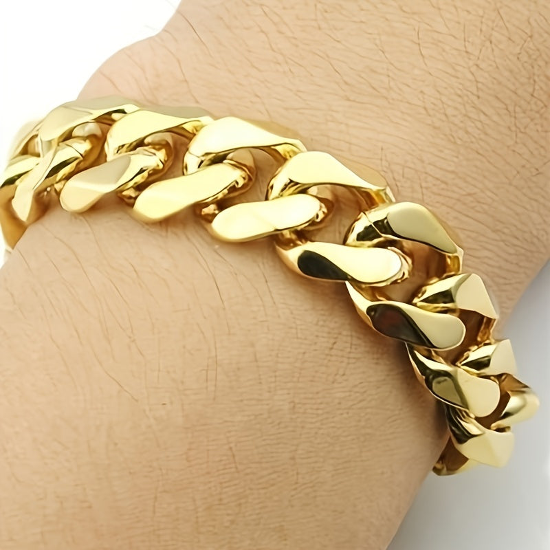 2pcs/set Necklace+Bracelet Fashion Luxury Men and Women Fashion Necklace Necklace Length 18-30inch, Bracelet Size: 21cm