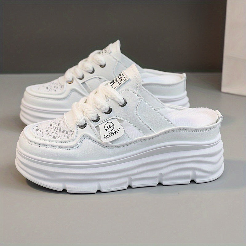 New Women's Shoes 2023 Summer Hollow Thick Sole Height-Increasing Outdoor Casual Sports Fashion