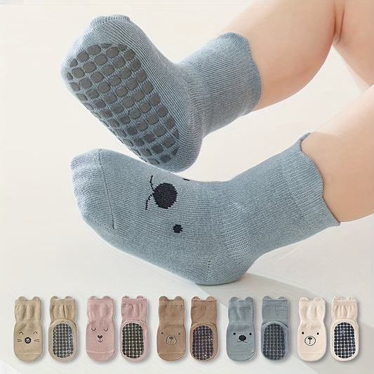 Baby Non-slip Floor Socks with Grips Anti-Slip Crew for Infants Toddlers Boys And girls
