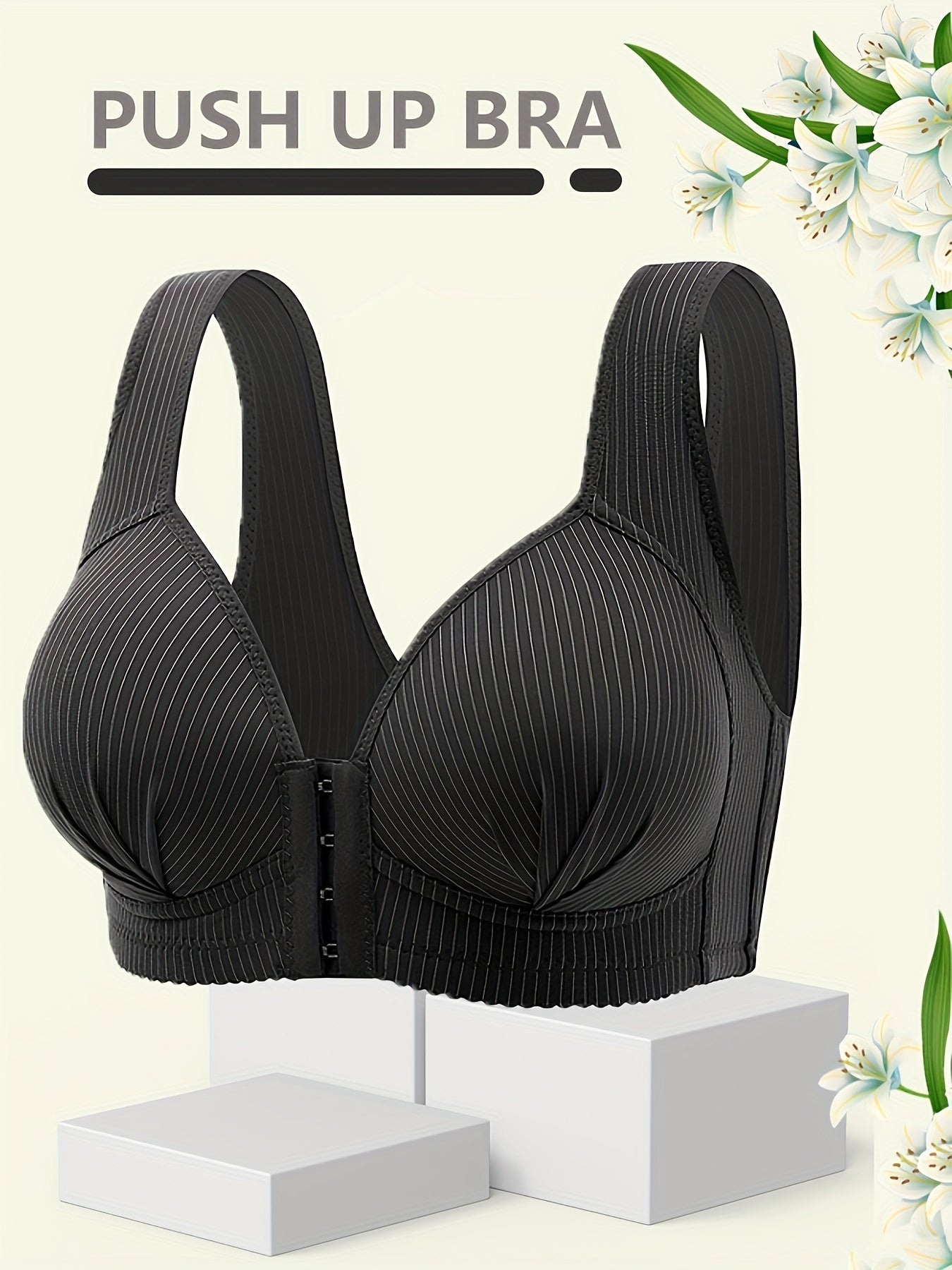 Seamless Gathering Nursing Bra Women'S Front Buckle No Steel Ring Lingerie Vest Solid Adjustment Breastfeeding Bra Underwear