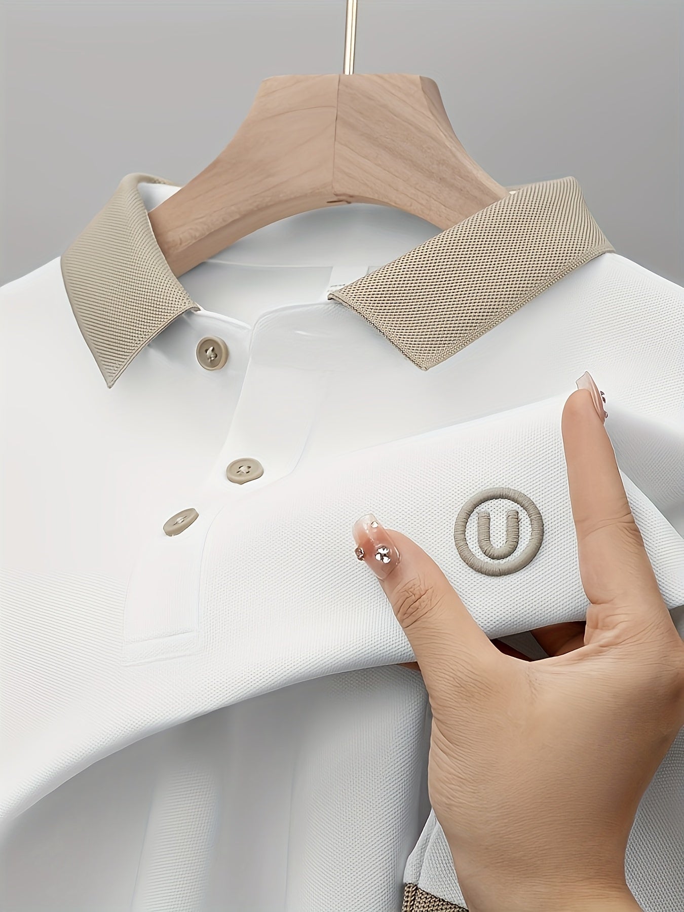 New Men'S Short Sleeved Polo Shirt with High-End Embroidered Summer Solid Color Shirt, T-Shirt, Half Sleeve, Versatile Men'S Clothing
