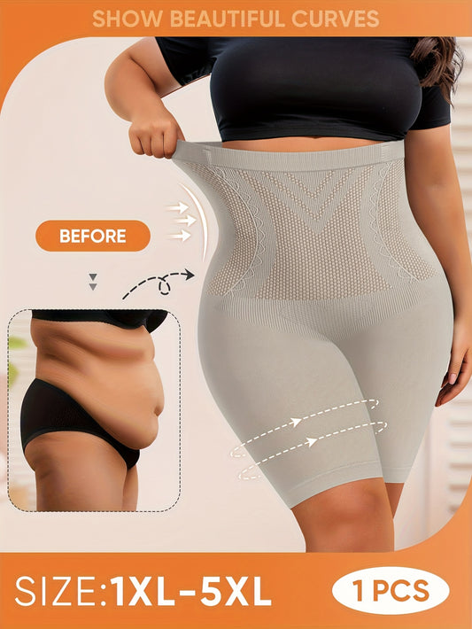 1-Pack MIOTAN Women's Plus Size High-Waisted Seamless Tummy Control Butt-Lifting Briefs - 11XL-5XL, Breathable Mesh Panels, Tummy Control & Body Contouring, Plus Size Shapewear Shorts Underwear, Tummy Control Shapewear, Body Contouring Underwear, Fourway