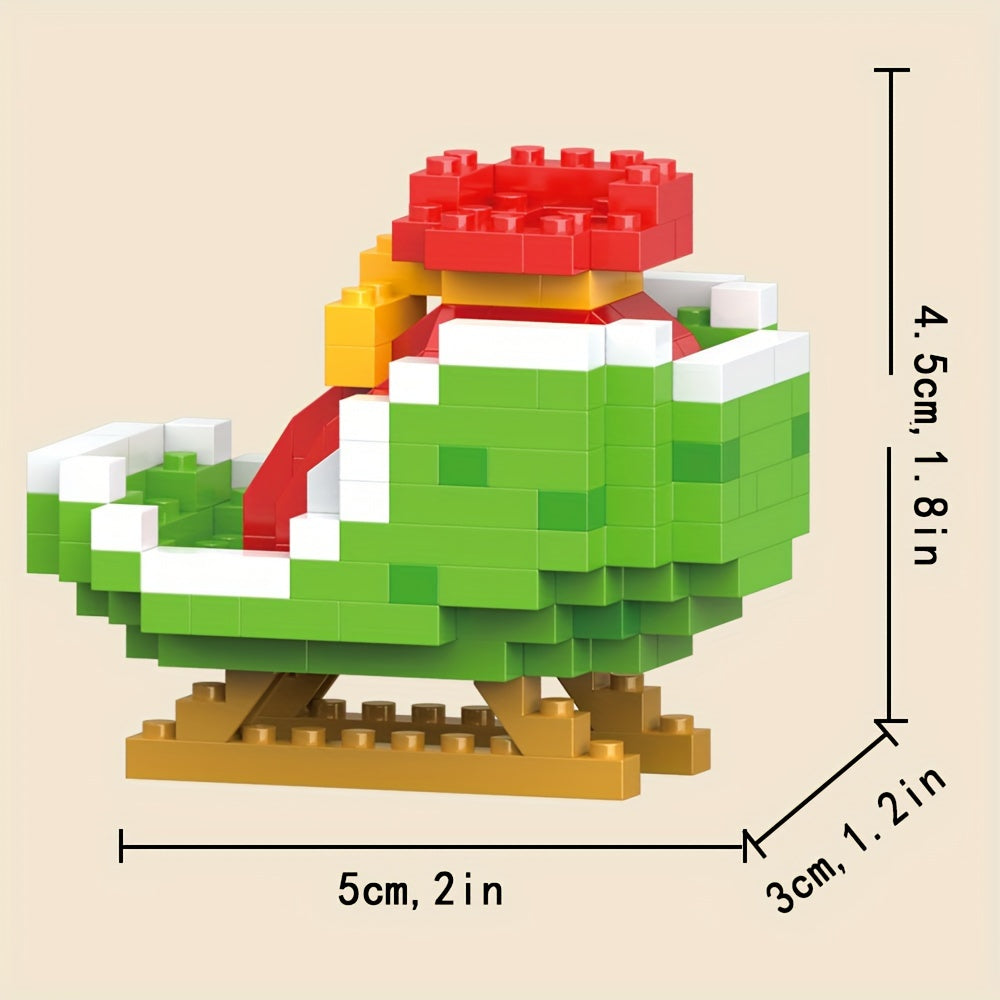 Mini Cartoon Christmas Building Blocks Assembly Toys, Christmas Elf, Santa Claus, Christmas Train, Christmas Snowman, Christmas Tree, Christmas Reindeer, Small Building Block, Christmas Gifts