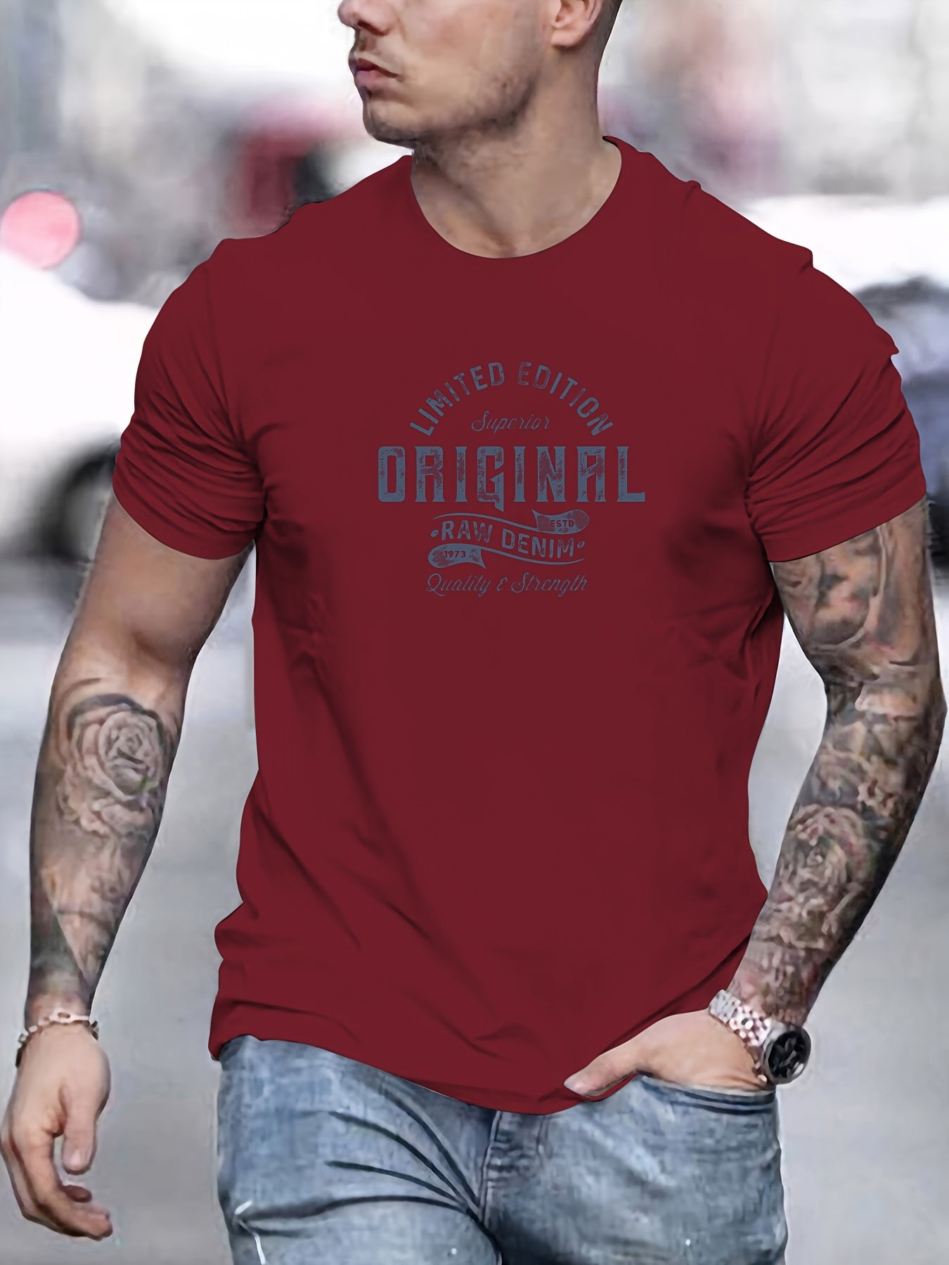 Men'S ORIGINAL Graphic T-Shirt - Lightweight Summer Tee with Bold Lettering, Regular Fit Casual Shirt for Everyday & Formal Outfits - Breathable Everyday Essential, Versatile Clothing, Modern Look, Comfortable Material, Short Sleeve Top, Young Adults