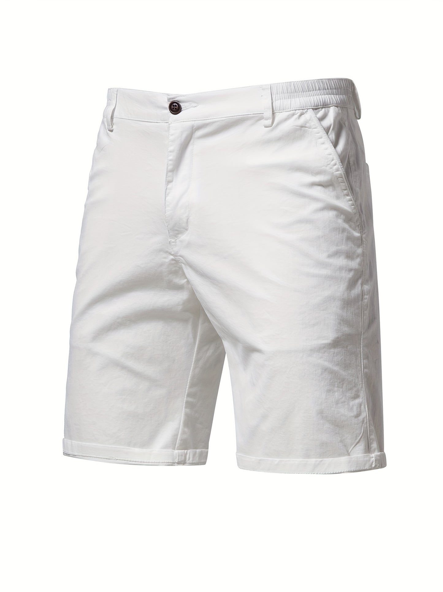 Men's Navy Blue Cotton Shorts - Non-Stretch Casual Everyday & Formal Shorts with Side Pockets, Machine Washable Regular Fit for Office, Outings, Lounge Wear - Breathable Cotton Fabric, Versatile Clothing, Classic Design, Comfortable Material, Office Attir