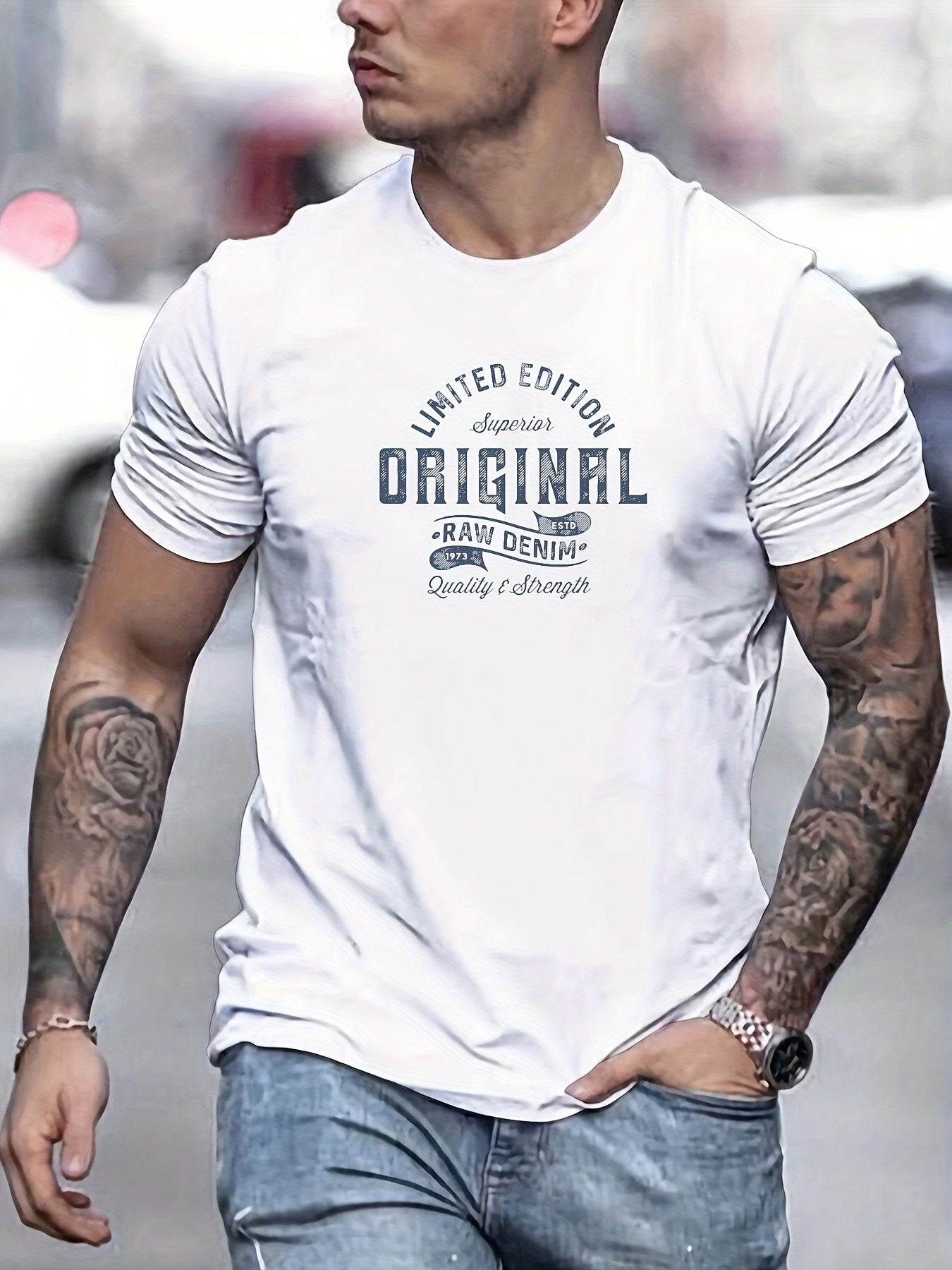 Men'S ORIGINAL Graphic T-Shirt - Lightweight Summer Tee with Bold Lettering, Regular Fit Casual Shirt for Everyday & Formal Outfits - Breathable Everyday Essential, Versatile Clothing, Modern Look, Comfortable Material, Short Sleeve Top, Young Adults