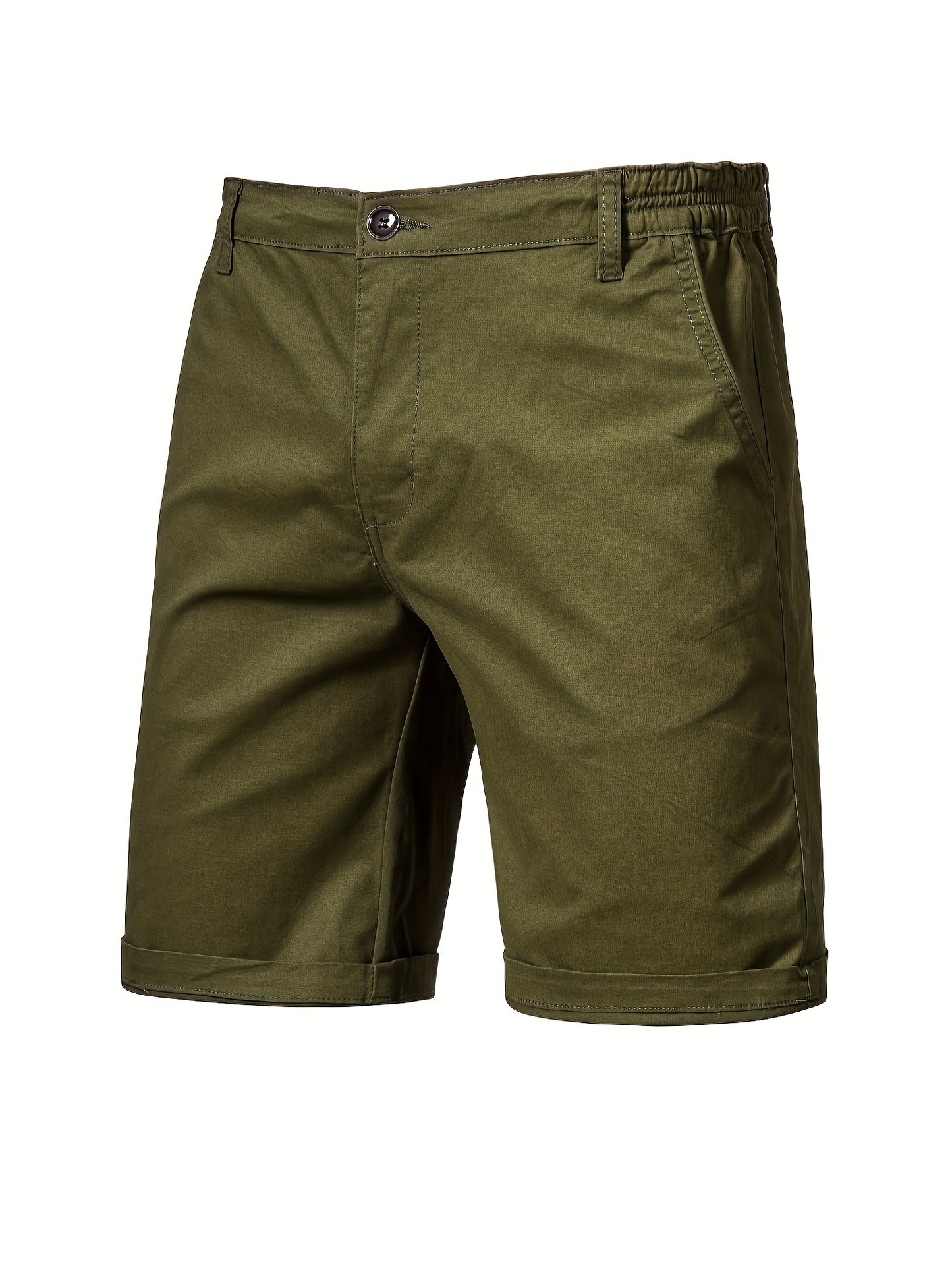 Men's Navy Blue Cotton Shorts - Non-Stretch Casual Everyday & Formal Shorts with Side Pockets, Machine Washable Regular Fit for Office, Outings, Lounge Wear - Breathable Cotton Fabric, Versatile Clothing, Classic Design, Comfortable Material, Office Attir