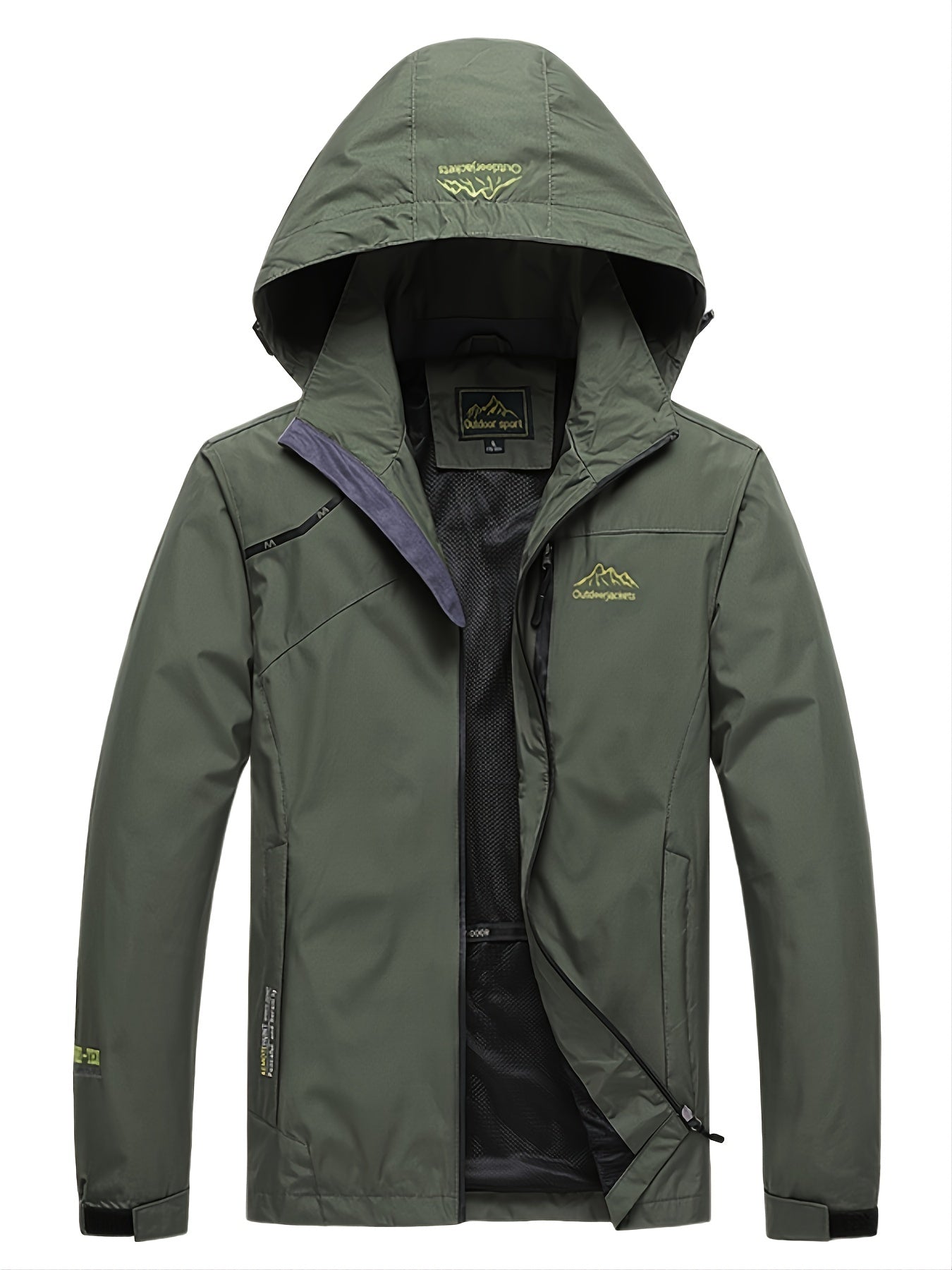 Men'S Rain Jacket, Lightweight Windbreaker with Hood for Hiking Travel Outdoor