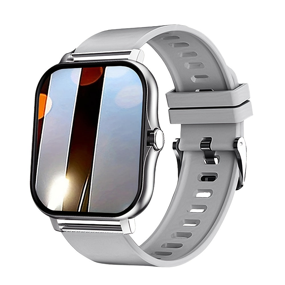 New Smart Watch 1.83-inch Wireless Calling/Receiving Multiple Sports Modes Sedentary Reminder Weather Forecast Message Notifications Lifting Screen Call/Dial Function USB Charging Alarm Clock Reminder Multi-sport Mode Suitable for Various Occasions Men'S