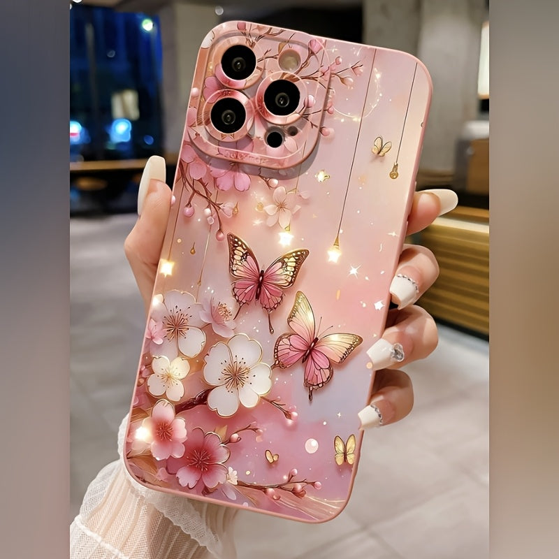 Flash Butterfly: Angel Eye Lens Full Package Suitable for Apple Series Iphone14Pro Mobile Phone Case Apple 13 Protective Case 11/12 Advanced Skin-Friendly Suitable for Iphone15Plus Mobile Phone Case 14Promax Apple 13 Protective Case 12 Head Suitable for A