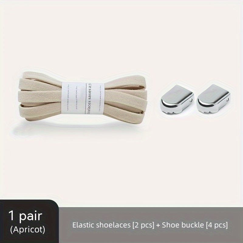 Easy-Clip No-Tie Elastic Shoelaces for Youngsters & Adults - 8mm Wide, Durable Spandex Material